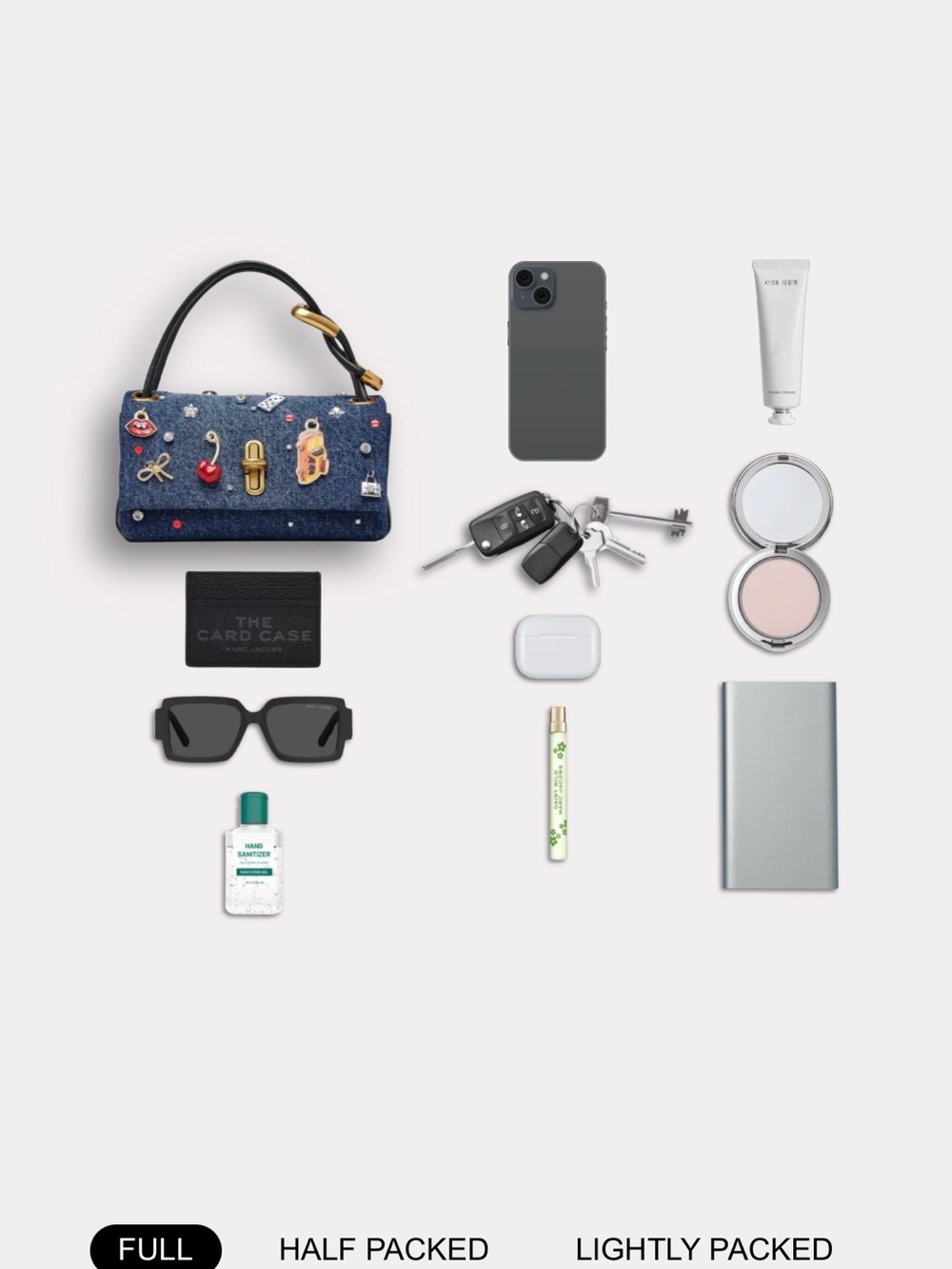 Marc Jacobs THE TRINKET CHARM DENIM MINI DUAL BAG - Picture 5 of 6